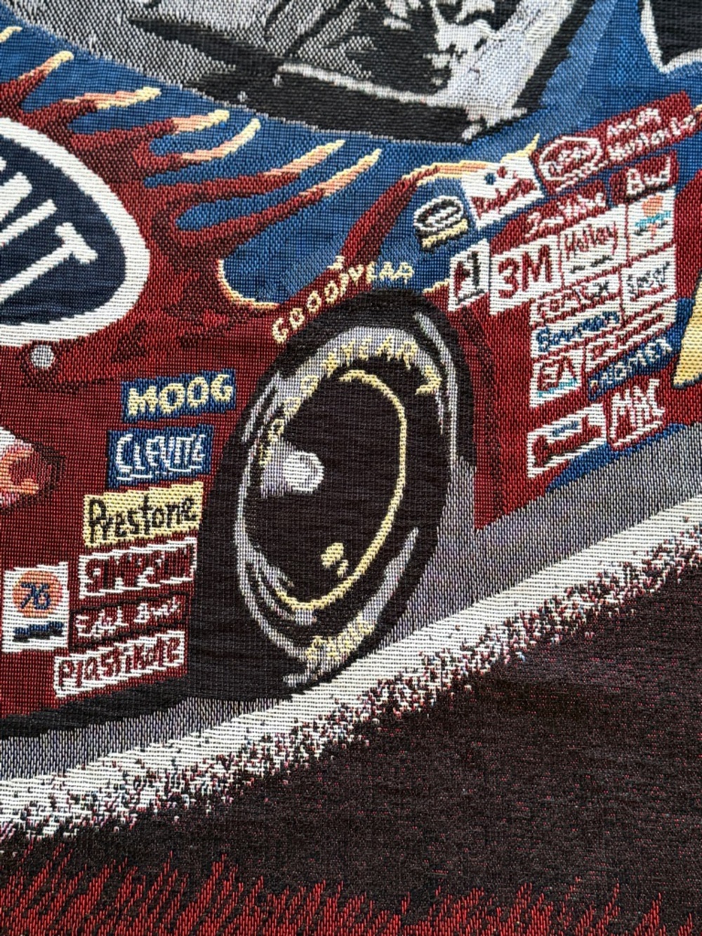 Vintage Jeff Gordon #24 DuPont NASCAR Woven Tapestry Throw Blanket New - Picture 5 of 11